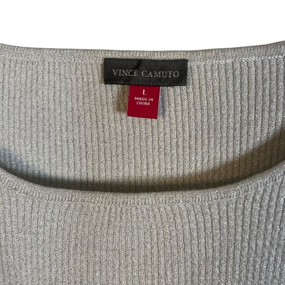 Lurex Knit Round Neck Sleeveless Top NWT Size L - Picture 2 of 6